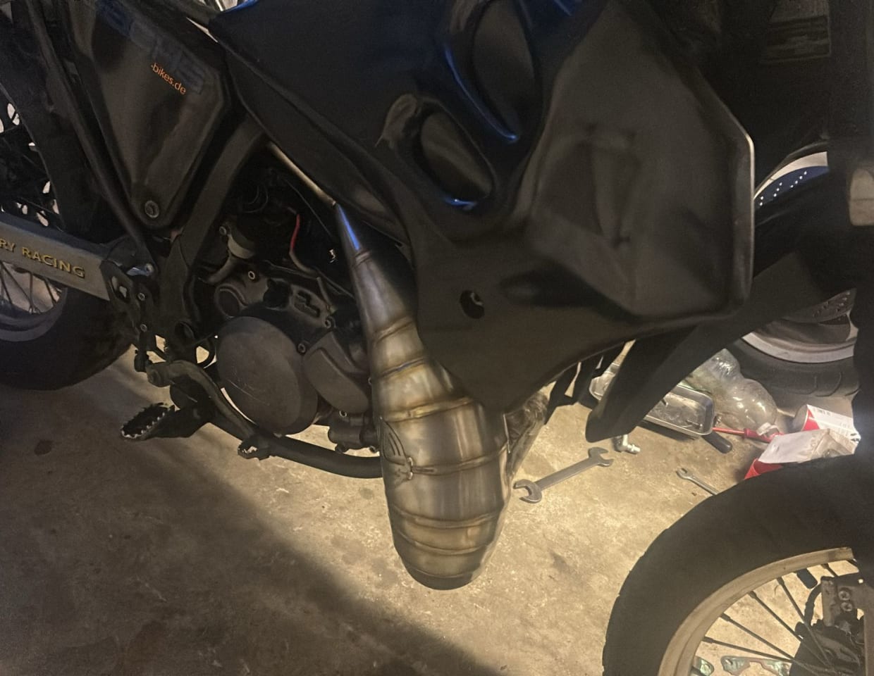 product-Stainless Exhaust long curve Sachs ZX125 -0